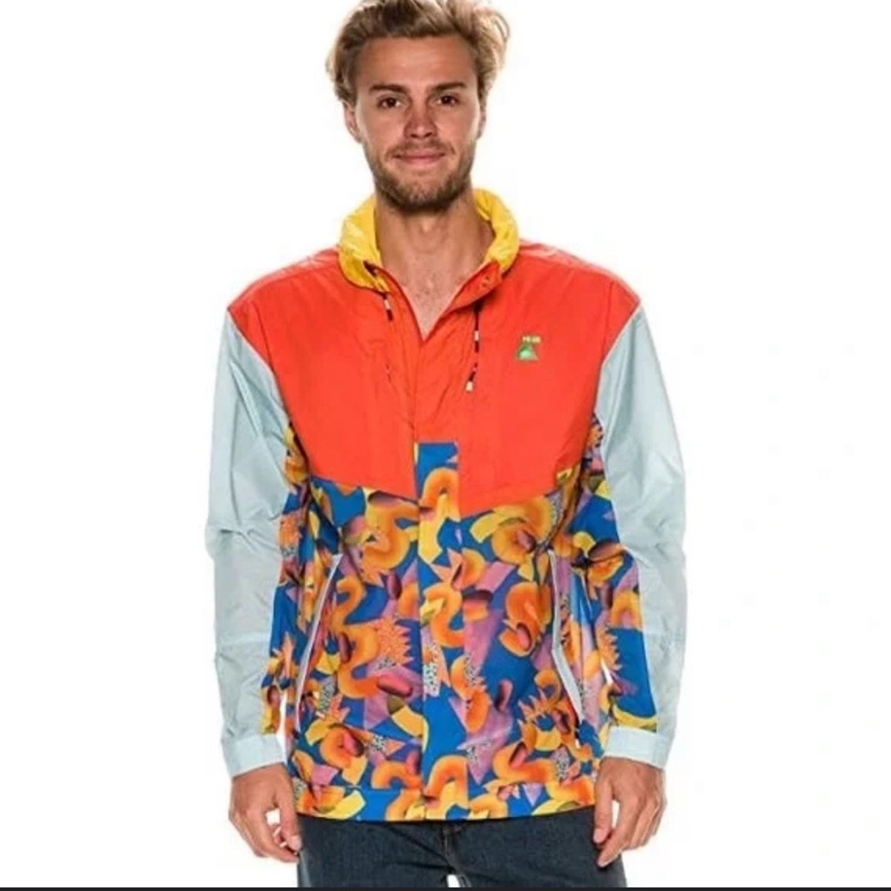 Poler Breezy Jacket Mens Junk Food Orange‎ Yellow Men’s Size M Medium